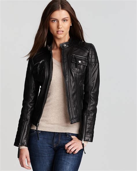 mens michael kors leather moto jacket|Michael Kors motorcycle jackets.